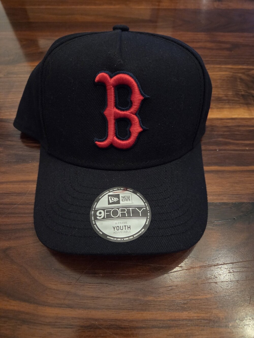 Boston Red Sox New Era Youth 9FORTY A-Frame Adjustable Hat - Navy